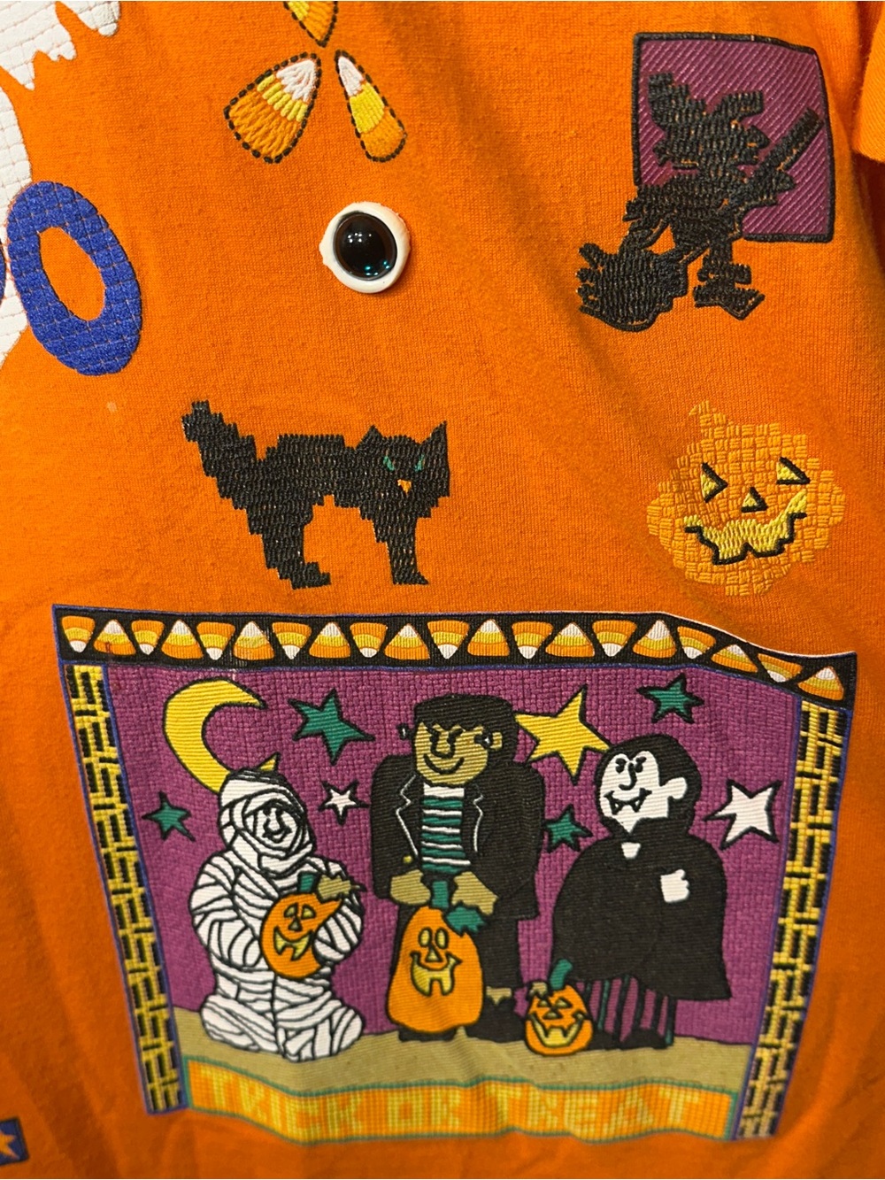 Vintage 90s Halloween Single Stitch T-Shirt One Size Made in USA - Picture 7 of 10